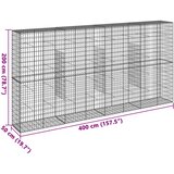  Gabionska košara s poklopcem 400x50x200 cm pocinčano željezo | Eponuda.com