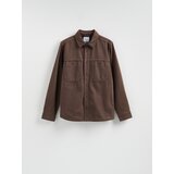 Reserved Pamučna regular fit košulja - dark grey jeans | shoptok.hr