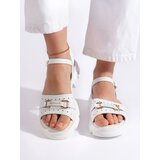 GOODIN Women's White Leather Sandals Cijene