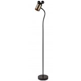 Gtv Crna/u zlatnoj boji stojeća svjetiljka s metalnim sjenilom (visina 133,5 cm) Mouse – Cijene