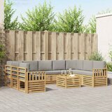  Set vanjskih sofa 8 pcs Bijela i svijetlosiva 59 x 59 x 37 cm | shoptok.hr