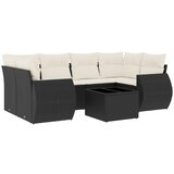 Maison Chic Seti vrtnega pohištva - Vrtna garnitura - Vrtni pohištvo set 7-delna z blazinami črn poli ratan, (21803707) | Shoptok.si