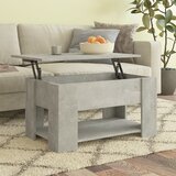 vidaXL Klubska mizica betonsko siva 79x49x41 cm inženirski les Cene