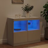  Komoda s LED svjetlima bijela 81x37x67 cm | shoptok.hr