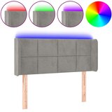  LED uzglavlje svjetlosivo 83x16x78/88 cm baršunasto | shoptok.hr