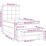  s oprugama i madracem tamnosivi 90 x 190 cm od tkanine | shoptok.hr