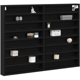  Vitrina crna 100x8,5x75 cm konstruirano drvo | shoptok.hr