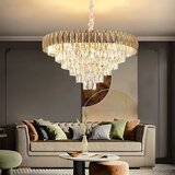 Toolight Visilica s kristalima G061-CP 80CM GOLD | shoptok.hr
