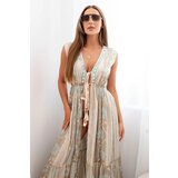 Kesi Włoski Dámská bavlněná pláštěnka se zavazováním v pase fango | shoptok.hr