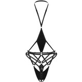 Obsessive Keira Lise - otvoreni, remenski body (crni) | shoptok.hr