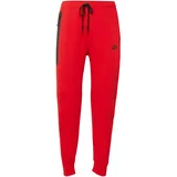 Nike Sportswear Hlače 'TCH FLEECE' crvena / crna