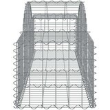  Obokane gabion košare 6 kosov 200x50x40/60 cm pocinkano železo, (20757656) | Shoptok.si