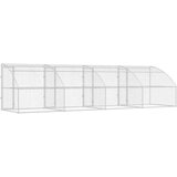  Kućica za pse s pohranom 4 pcs Srebrno 8 x 2 x 2 m Čelik | shoptok.hr