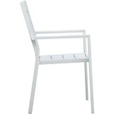 Beli Vrtne stolice 4 kom bijele HDPE s izgledom drva | shoptok.hr