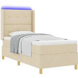  s opruga kutije s LED trakama Krema 90 x 190 cm tkanina | shoptok.hr
