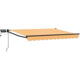 vidaXL Ručna zlačivna tenda s LED diodama Pijesak - Antracit Pijesak 4 5 × 3 m | shoptok.hr