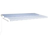  Samostojeća tenda na ručno uvlačenje 600 x 300 cm plavo-bijela | shoptok.hr