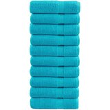 vidaXL Ručnici za kupanje SOLUND 10 kom tirkizni 100x150 cm 600 gsm | shoptok.hr
