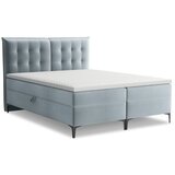 Makamii Svijetlo plavi boxspring krevet s prostorom za odlaganje 140x200 cm Mikana – | shoptok.hr