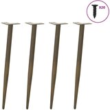  konzolna miza noge stožčasta oblika 4kosi naravno jeklo 72-73cm | Shoptok.si