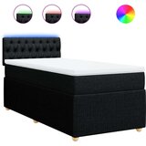  Krevet s oprugama i madracem crni 90x200 cm od tkanine | shoptok.hr