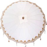 vidaXL senčnik drugo krem x 250 cm bombaž in trda les | Shoptok.si