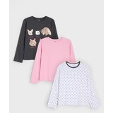 Sinsay Pamučne majice dugih rukava s motivom životinja 3 pack | shoptok.hr