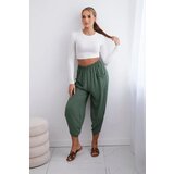 Kesi Włoski Trousers with wide leg and pockets khaki | Shoptok.si