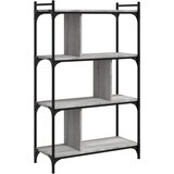 Maison Chic Knjižna omara - Knjižni regal 4-nadstropna siva sonoma 76x32x123 cm inž. les, (21725701) | Shoptok.si