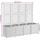  Vrtna sadilica s rešetkom plava siva 160 x 40 x 140 cm PP | shoptok.hr