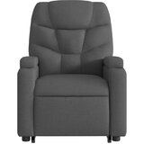  Električni masažni naslonjač na podizanje od tkanine tamnosivi | shoptok.hr