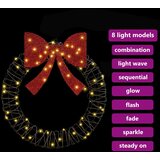  Vijenac s 60 LED svjetlima Topla bijela 75 x 75 x 8 cm Ratan | shoptok.hr