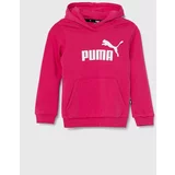Puma Otroški pulover ESS Logo TR G roza barva, s kapuco