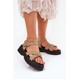 Boto Women's Platform Sandals Made of Eco Leather Khaki Gevinniser | Shoptok.si