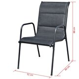  9-dijelni vrtni blagovaonski set čelični crni | shoptok.hr