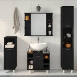 Set namještaja za kupaonicu Zidne 4 pcs Crna 30 x 30 x 179,5 cm | shoptok.hr