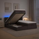  Krevet od pjene s madracem i LED-om Tamno smeđa 200 x 200 cm | shoptok.hr