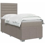  Boxspring krevet s madracem Sivosmeđa 100 x 200 cm Tkanina - Sivosmeđa 100 x 200 cm Dizajn linija | shoptok.hr