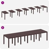  Vrtni set za objed 13 pcs Smeđa Polt ratan | shoptok.hr