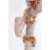 Big Star Women's Snow Boots With Fur Beige | Shoptok.si