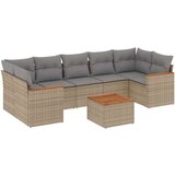  8-dijelni set vrtnih sofa s jastucima bež od poliratana | shoptok.hr