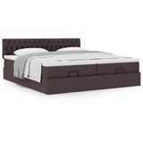 vidaXL Otomanski posteljni okvir z vzmetnicami rjav 180x200 cm blago Cene