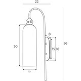  MAXLIGHT W0333 - Zidna lampa CAMPANILA 1xE27/40W/230V mesing/siva | Eponuda.com