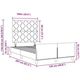 vidaXL postelja temno zelena 120x200 cm žamet, (22049890) | Shoptok.si