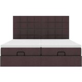 vidaXL Otomanski posteljni okvir z vzmetnicami rjav 180x200 cm blago, (21609557) | Shoptok.si