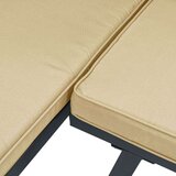  5-dijelni set vrtnih sofa s jastucima čelik obložen prahom crni | shoptok.hr