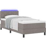 Box Postelja z vzmetnico z vzmetnico Taupe 100 x 200 cm blago, (5000128040) | Shoptok.si