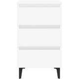  Noćni ormarić s metalnim nogama bijeli 40 x 35 x 69 cm | Eponuda.com