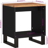  Stolić za kavu 40x31x46 cm od drva bagrema i konstruiranog drva | shoptok.hr