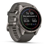 Garmin multisport GPS sat fēnix 9 43 mm, titanij, silikonski remen šljunčano sive boje | shoptok.hr